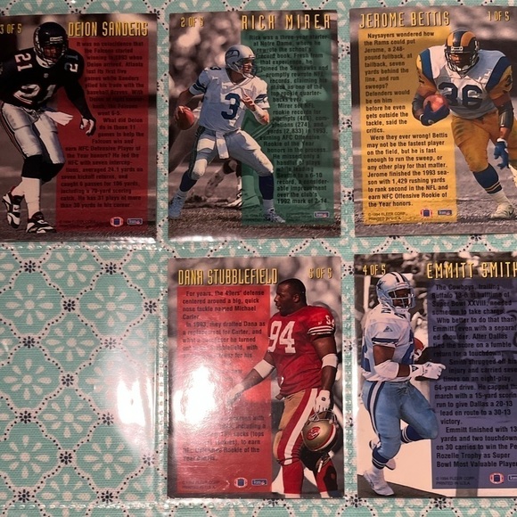 FOOTBALL Error Card - OBO 🏈 NFL Fleer 1993 - 1994 Football Award Cards 5/5 - Picture 4 of 4
